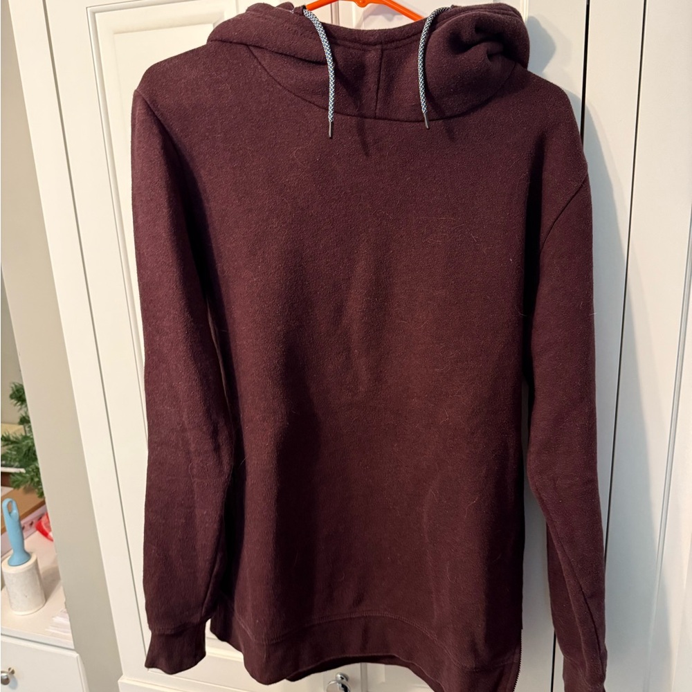Scotch & Soda Burgundy Cowl Neck Hoodie